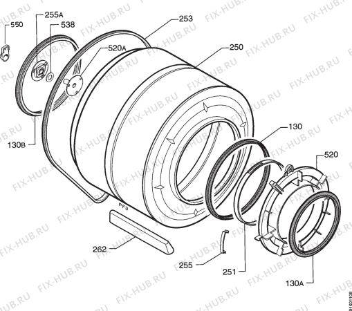 Взрыв-схема комплектующей Privileg 0315085 - Схема узла Functional parts 267